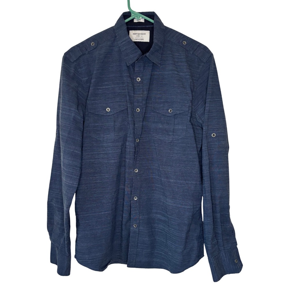 3/$20 Paper Denim & Cloth Blue Long Sleeve Button Down Men's Shirt